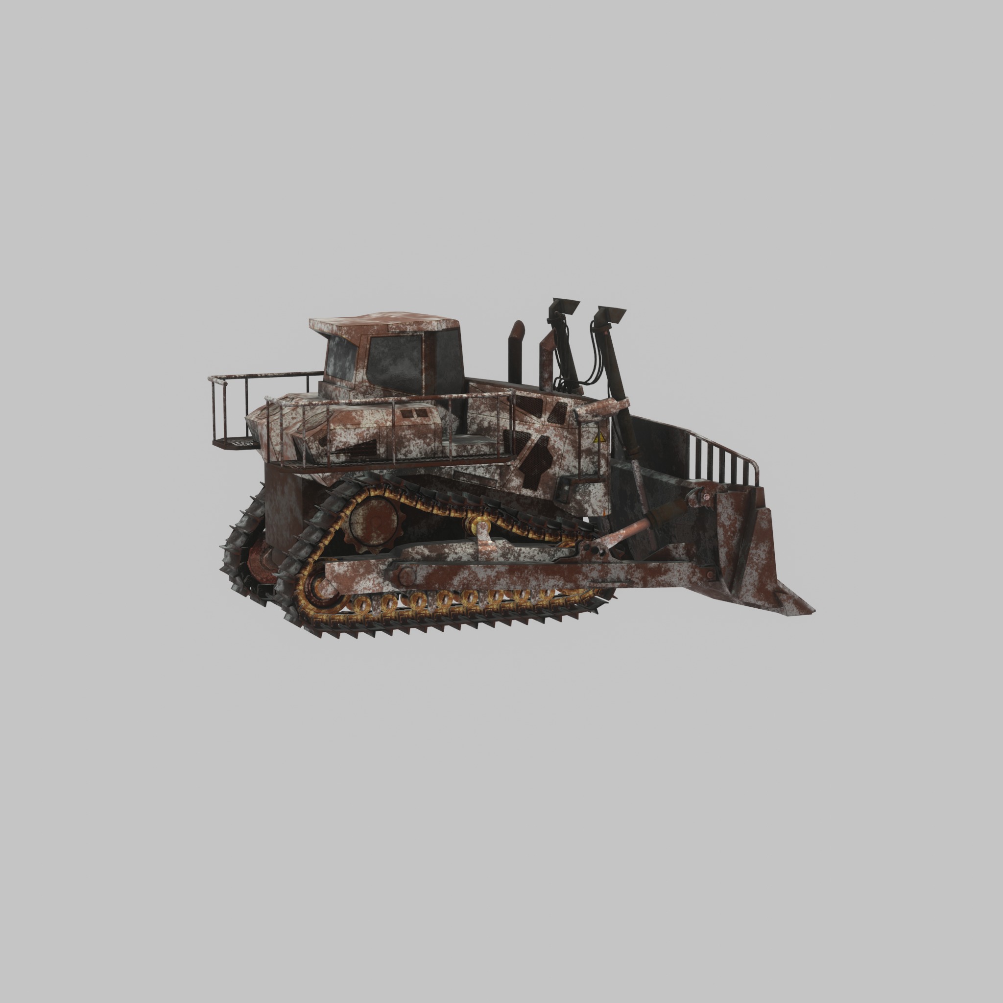 Hydraulic bulldozer tracked construction site vehicles 3D Model Collection_115