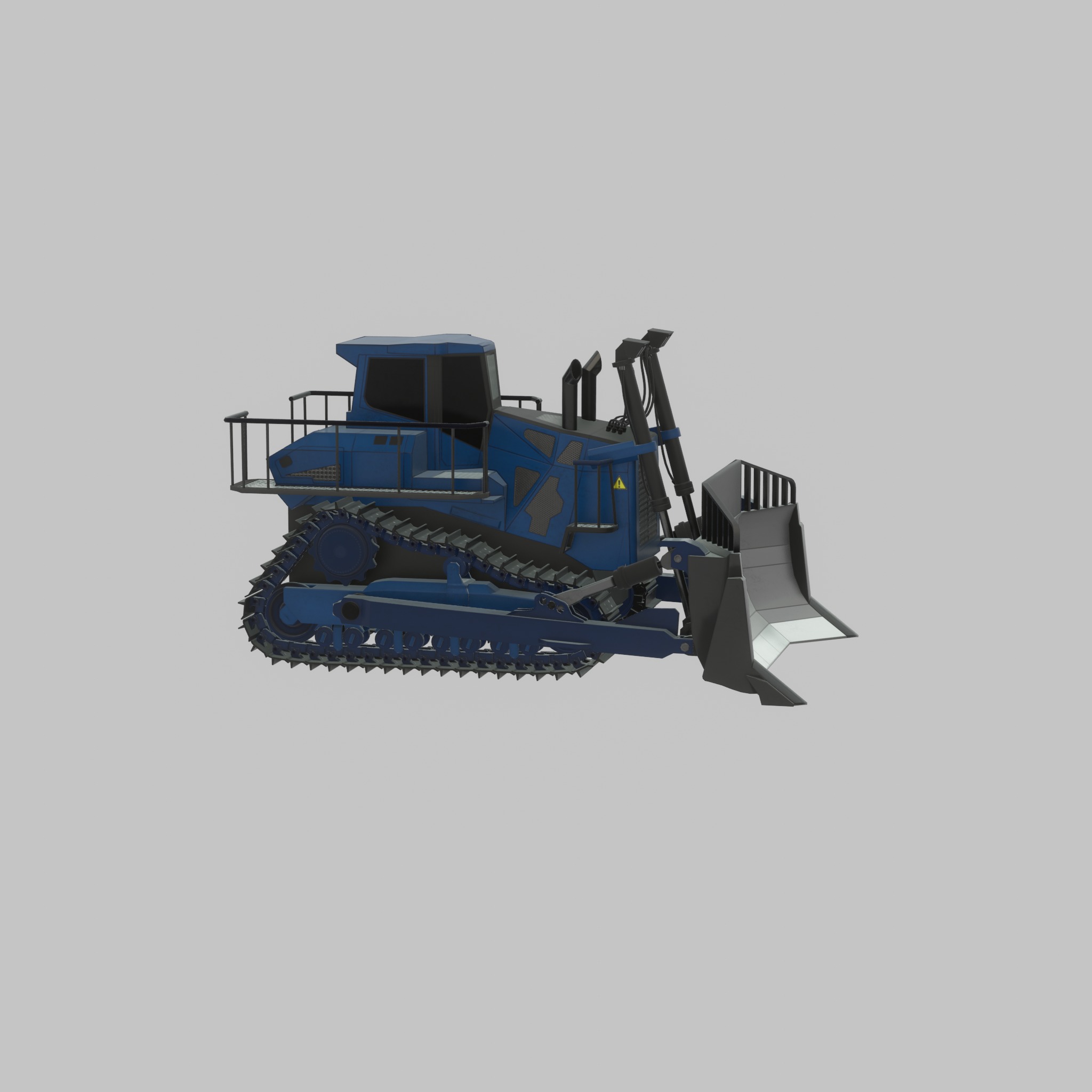 Hydraulic bulldozer tracked construction site vehicles 3D Model Collection_106