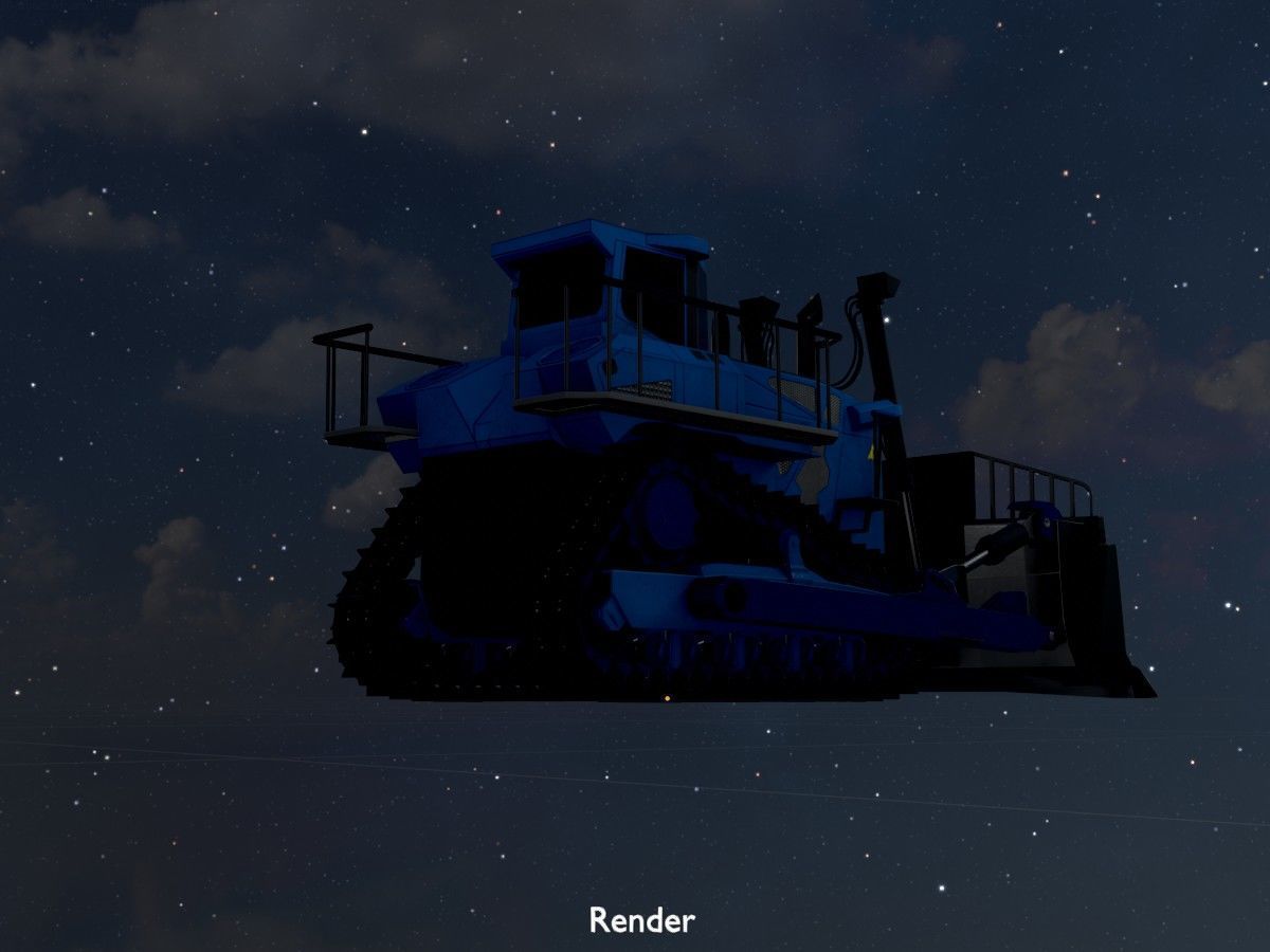 Hydraulic bulldozer tracked construction site vehicles 3D Model Collection_81