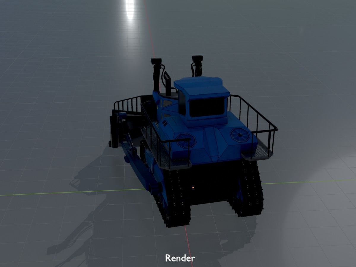 Hydraulic bulldozer tracked construction site vehicles 3D Model Collection_49