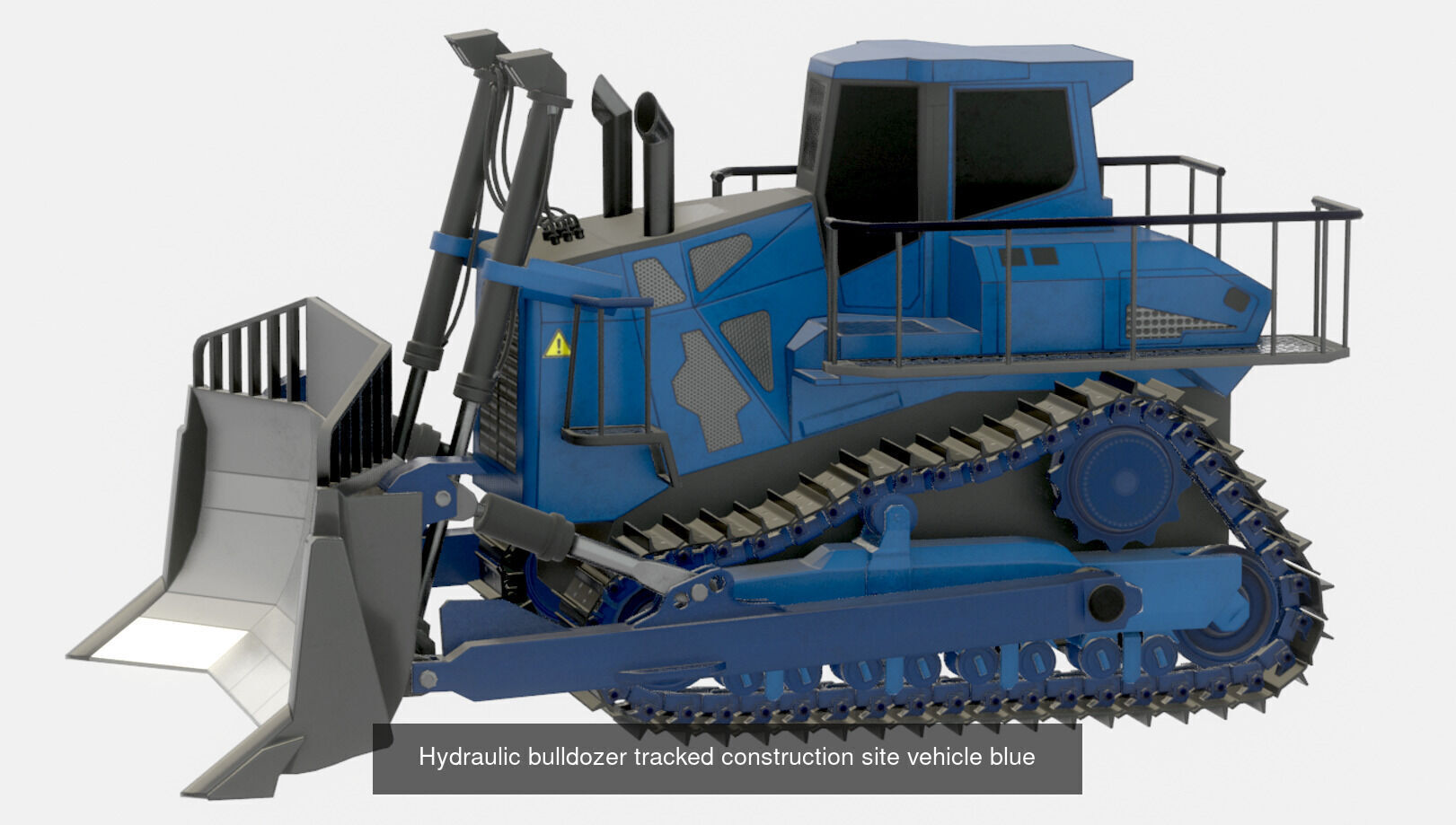 Hydraulic bulldozer tracked construction site vehicles 3D Model Collection_9