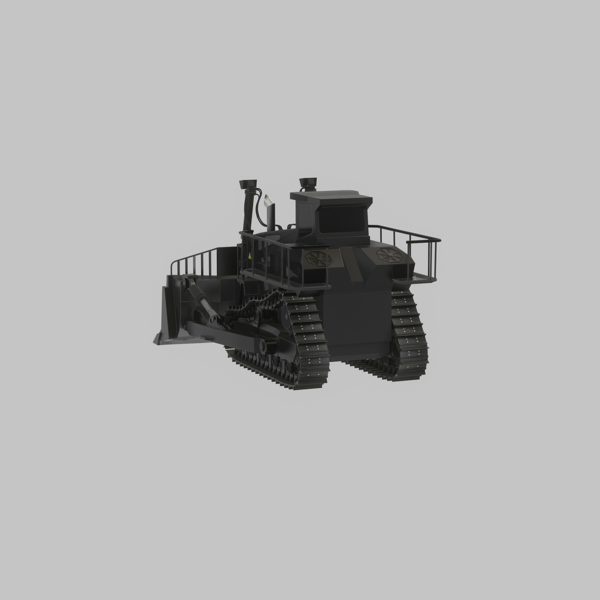Hydraulic bulldozer tracked construction site vehicles 3D Model Collection_102