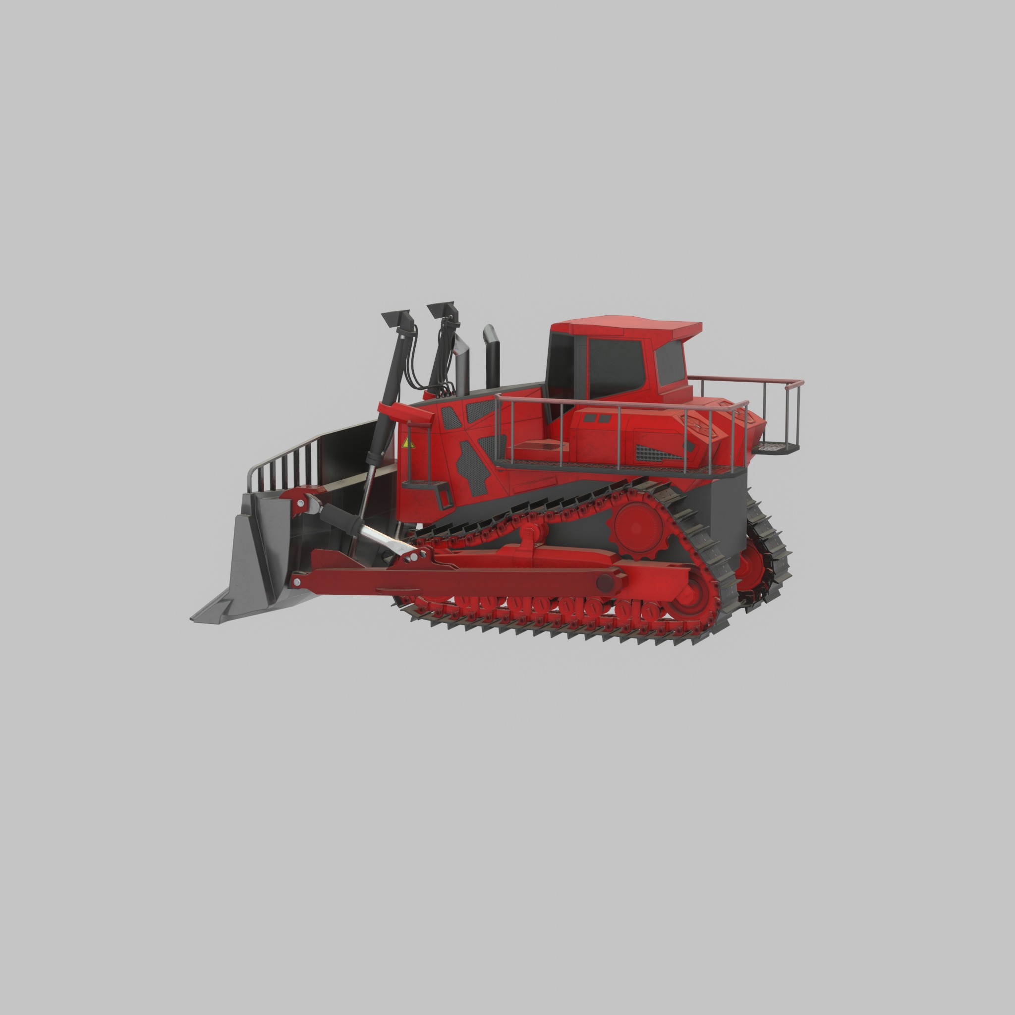 Hydraulic bulldozer tracked construction site vehicles 3D Model Collection_111