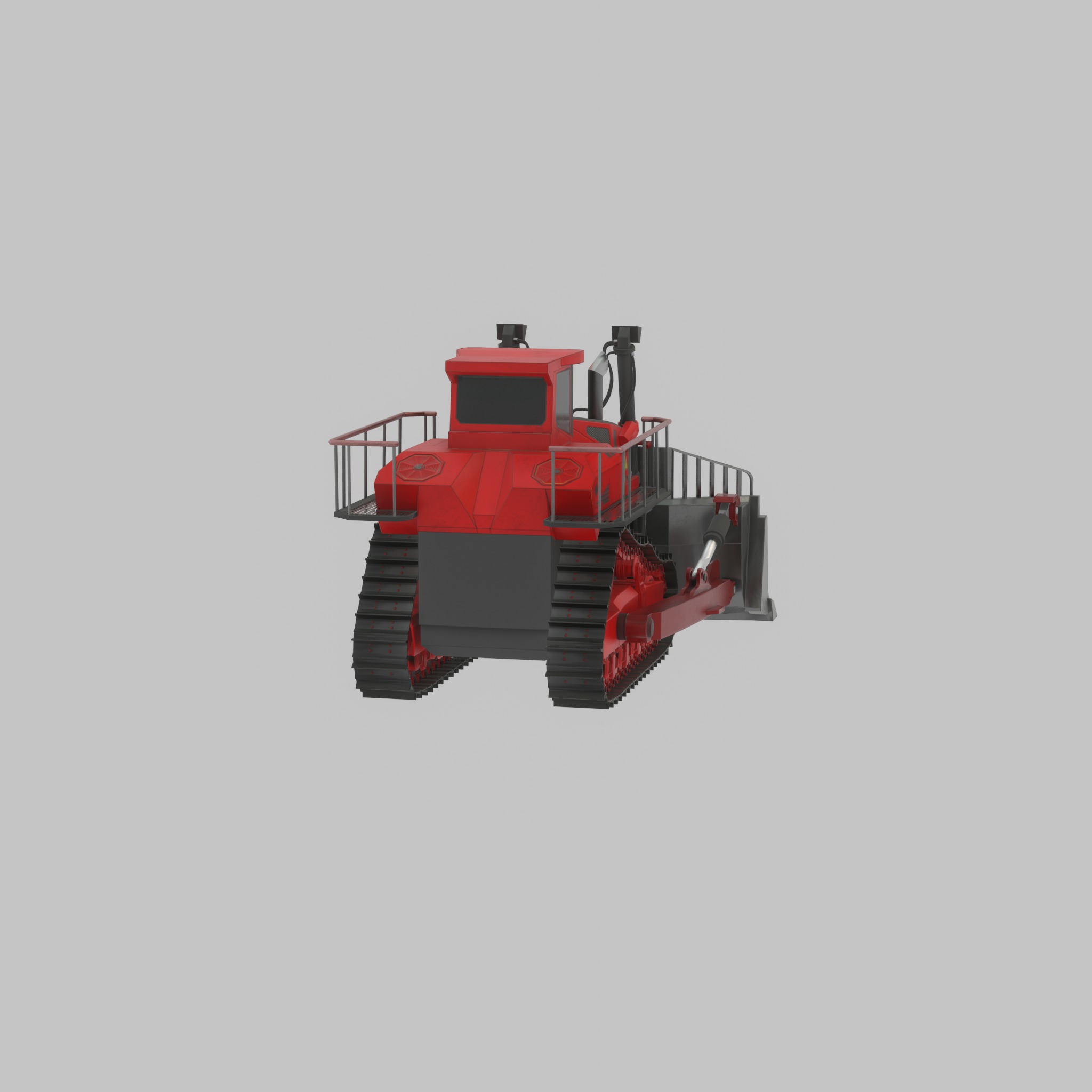 Hydraulic bulldozer tracked construction site vehicles 3D Model Collection_113