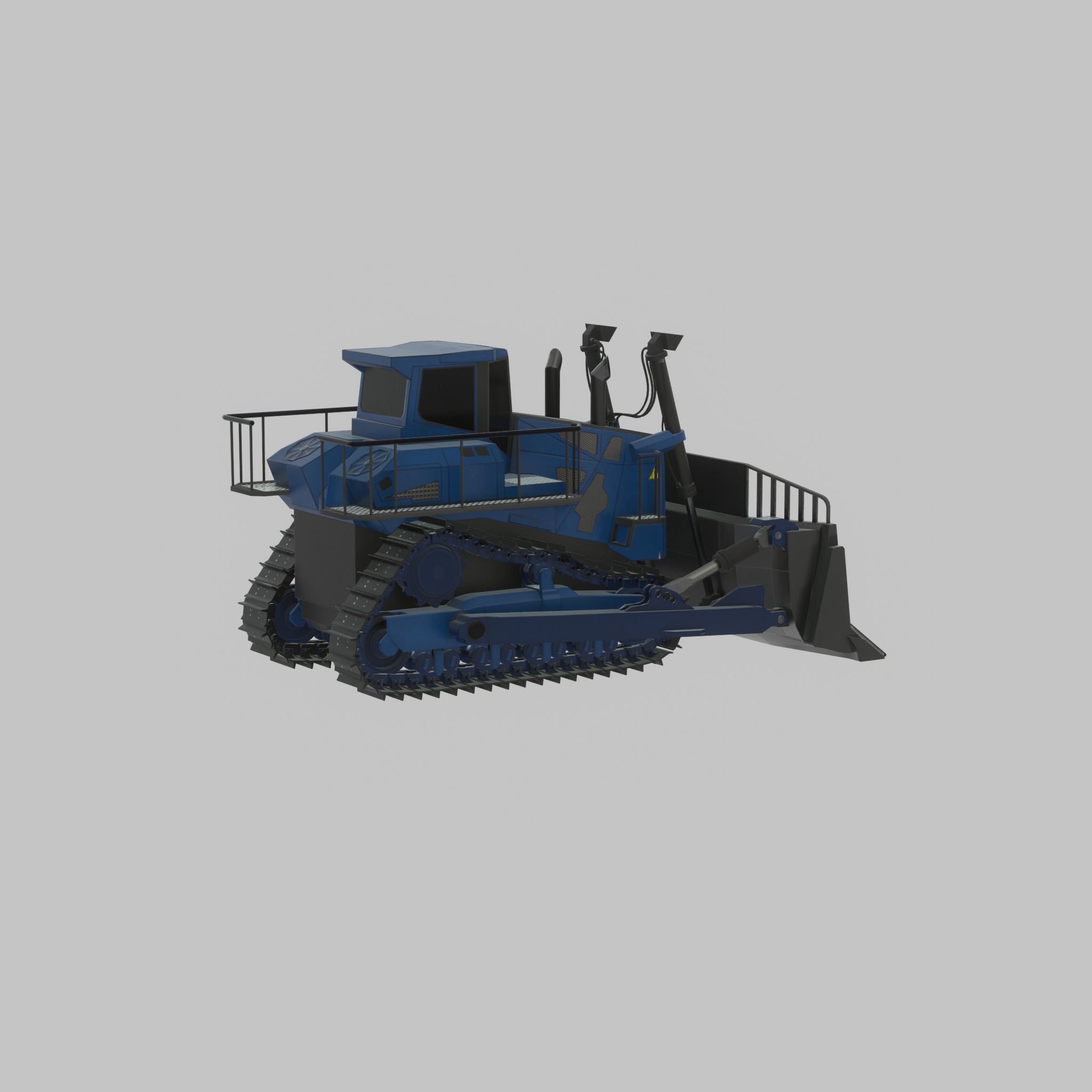 Hydraulic bulldozer tracked construction site vehicles 3D Model Collection_105