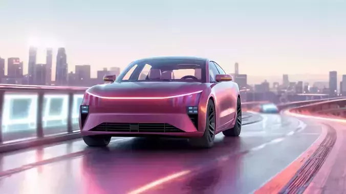 Modern Automobile burgundy