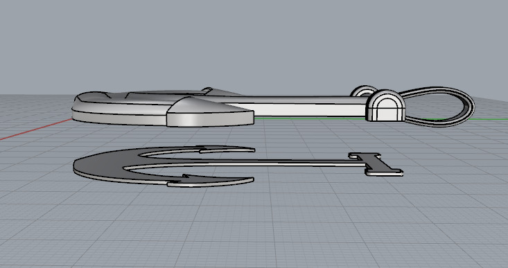 Pendant anchor N013051 3D print model_3