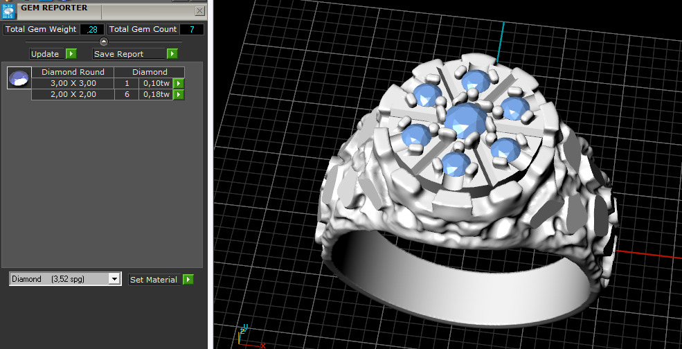 Ring nugget N013049 3D print model_10