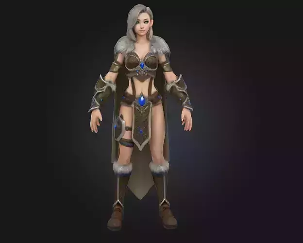 Warrior Sorceress  Arcane Power Meets Blade-Born Bravery 3D model