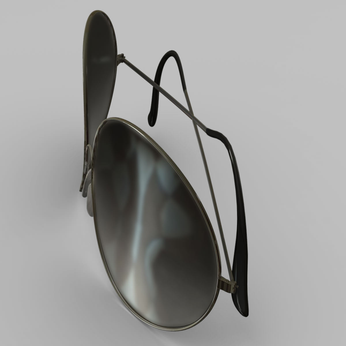 Sunglasses ray-ban aviator - ray-ban aviator 3D model_3