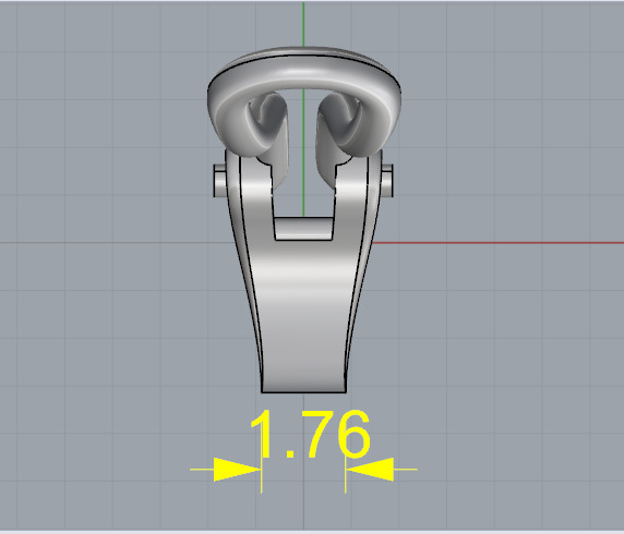 Lock for Earring N013144 3D print model_8