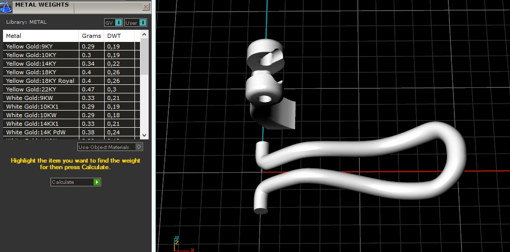 Lock for Earring N013144 3D print model_9