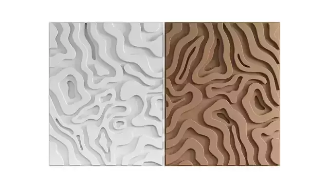 Wall art panel 03 3D model