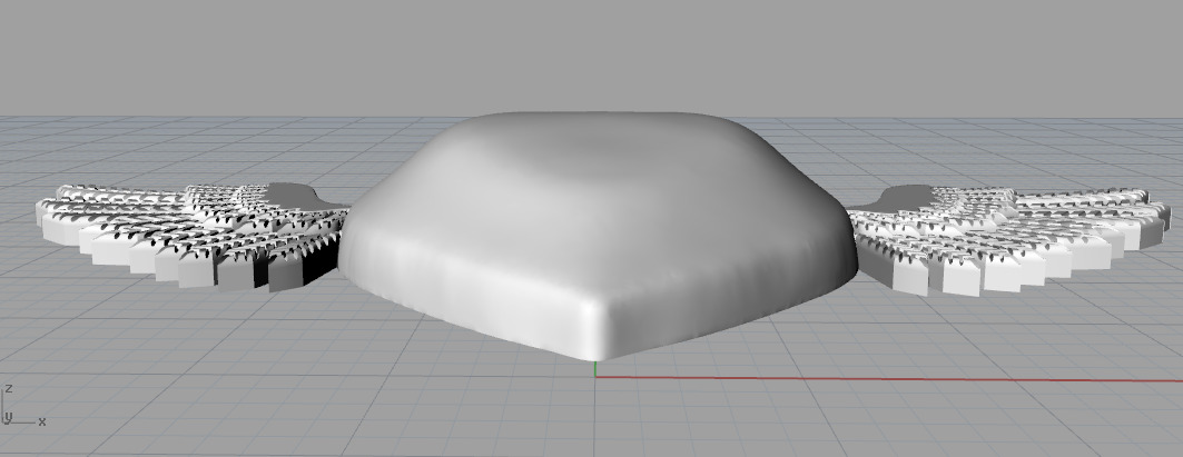 Heart pendant with wings N013141 3D print model_3