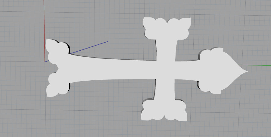 Cross N013138 3D print model_4