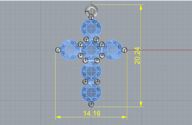 Cross Pendant N013136 3D print model_6