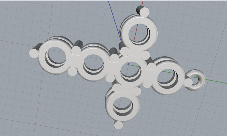Cross Pendant N013136 3D print model_5