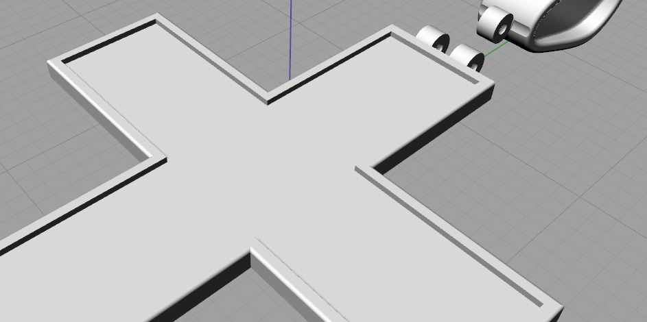 Pendant cross N013132 3D print model_5