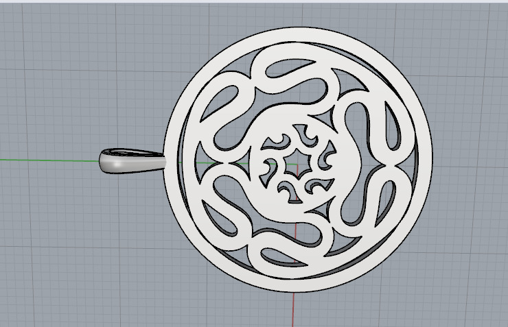 Pendant with patterns N013119 3D print model_4