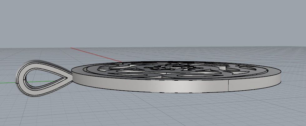 Pendant with patterns N013119 3D print model_3