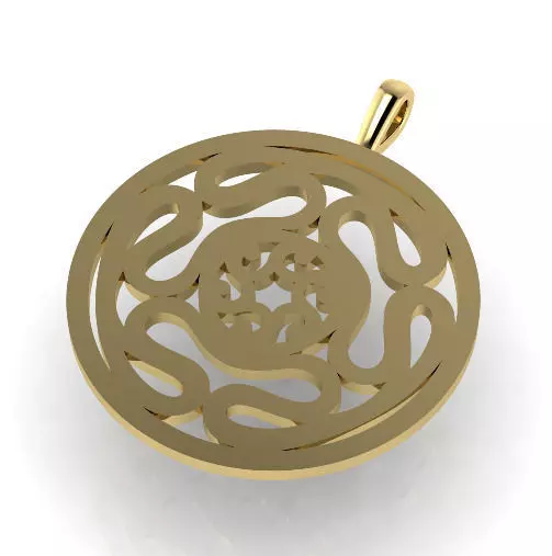 Pendant with patterns N013119 3D print model_0