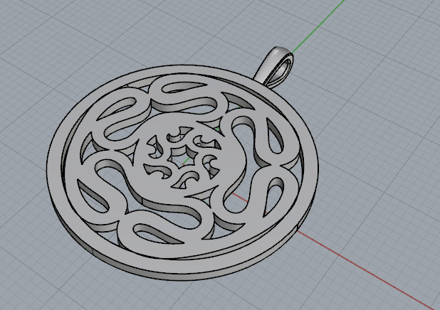 Pendant with patterns N013119 3D print model_2