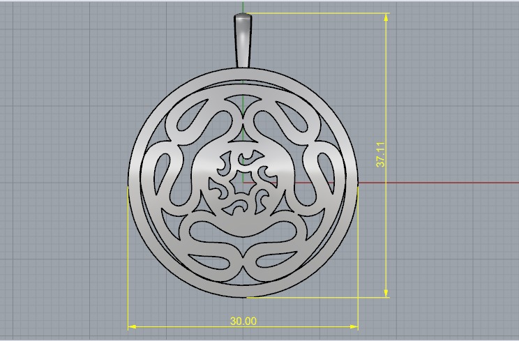 Pendant with patterns N013119 3D print model_6
