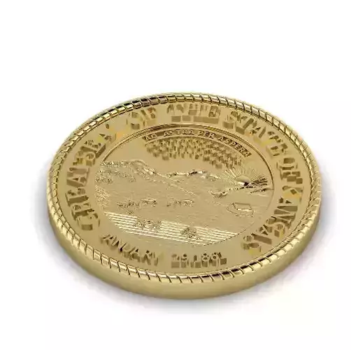 Coin with mountains N013104