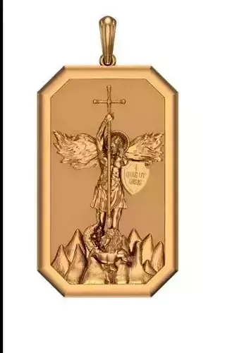 St  Michael Angel Necklace