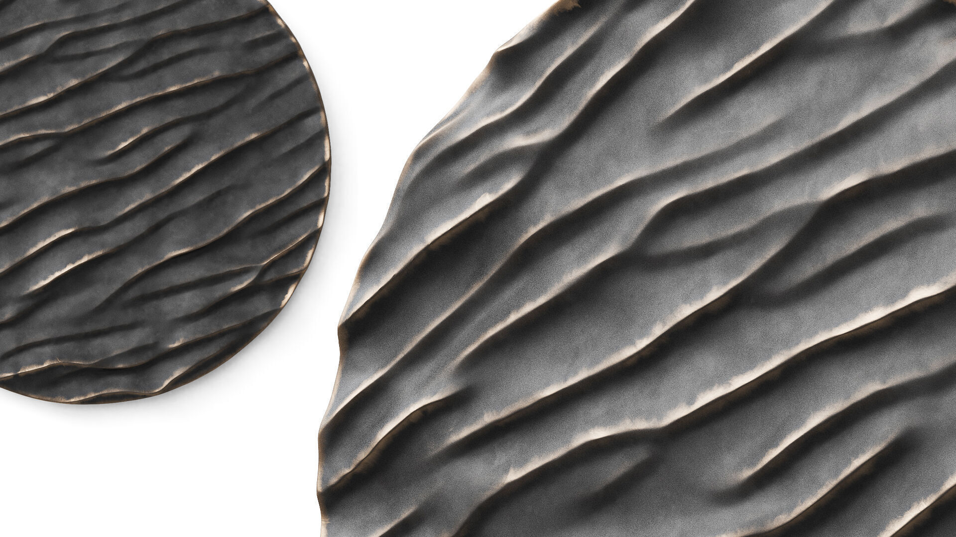 Wall art panel 04 Round wave 3D model_2