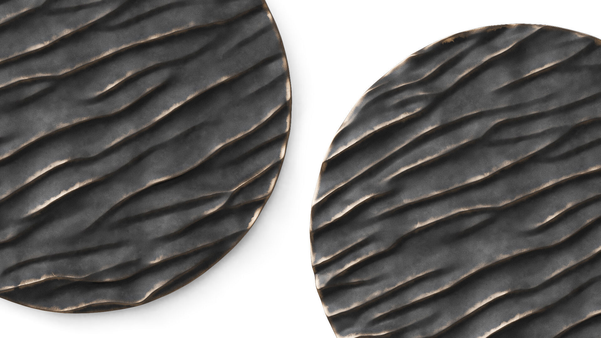 Wall art panel 04 Round wave 3D model_3