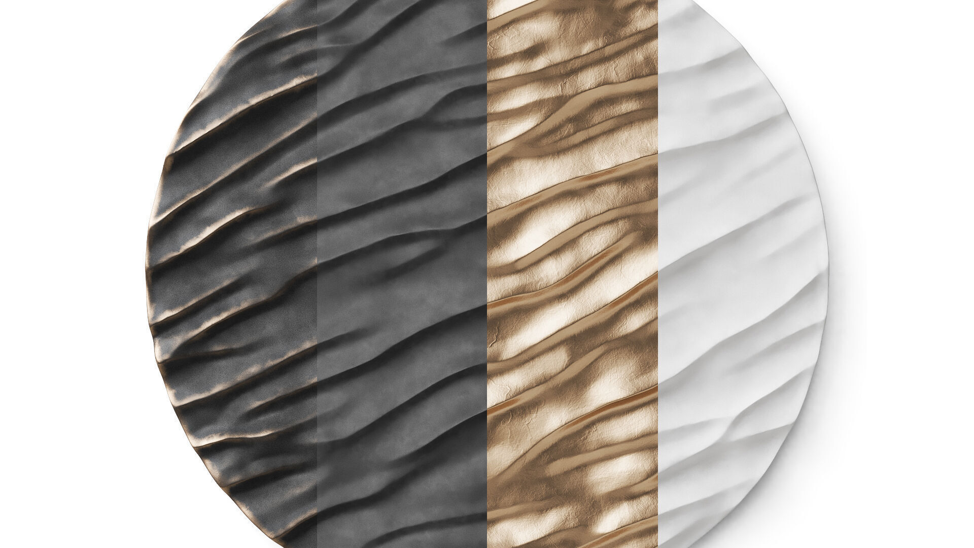 Wall art panel 04 Round wave 3D model_1