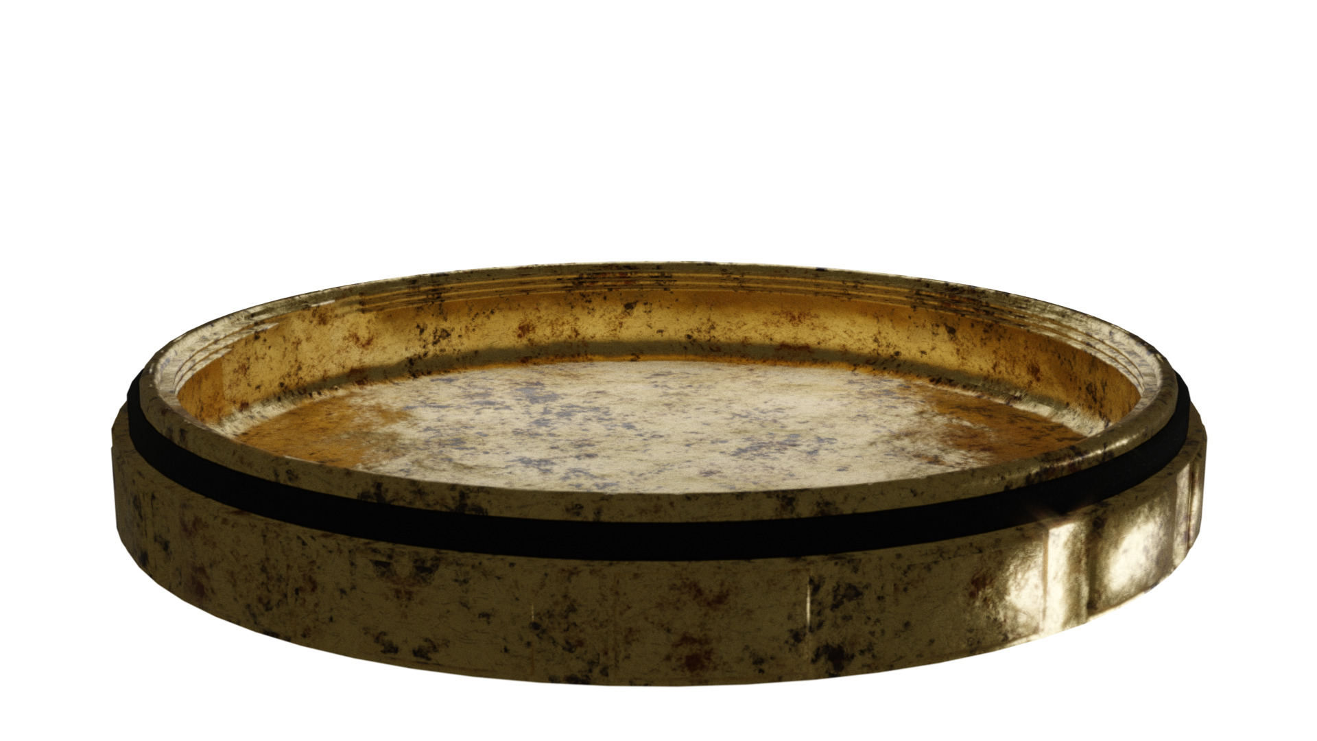 Golden Grinder 3D - Realistic 4-Piece with Emerald Inlay 3D model_8