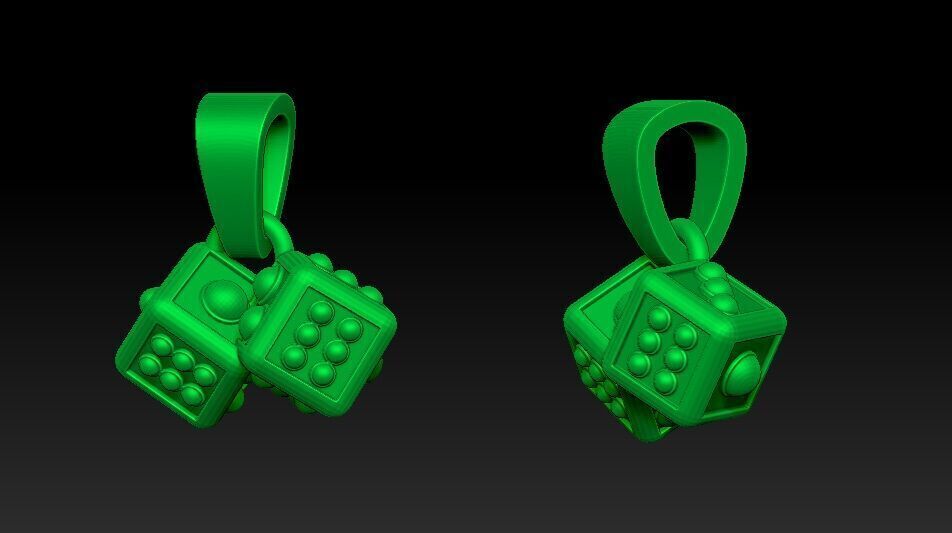 DICE PENDANT 3D print model_5