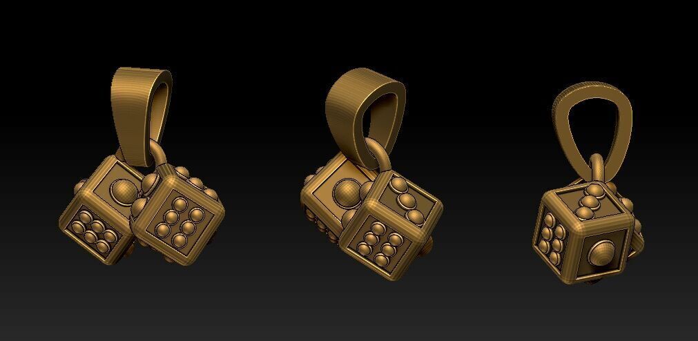 DICE PENDANT 3D print model_2