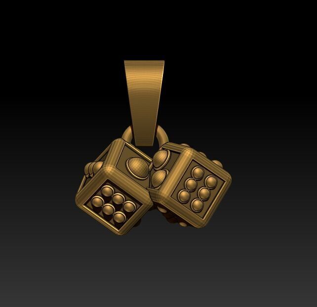 DICE PENDANT 3D print model_1