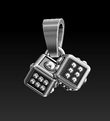 DICE PENDANT 3D print model_3