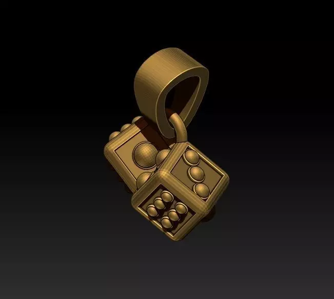 DICE PENDANT 3D print model_0