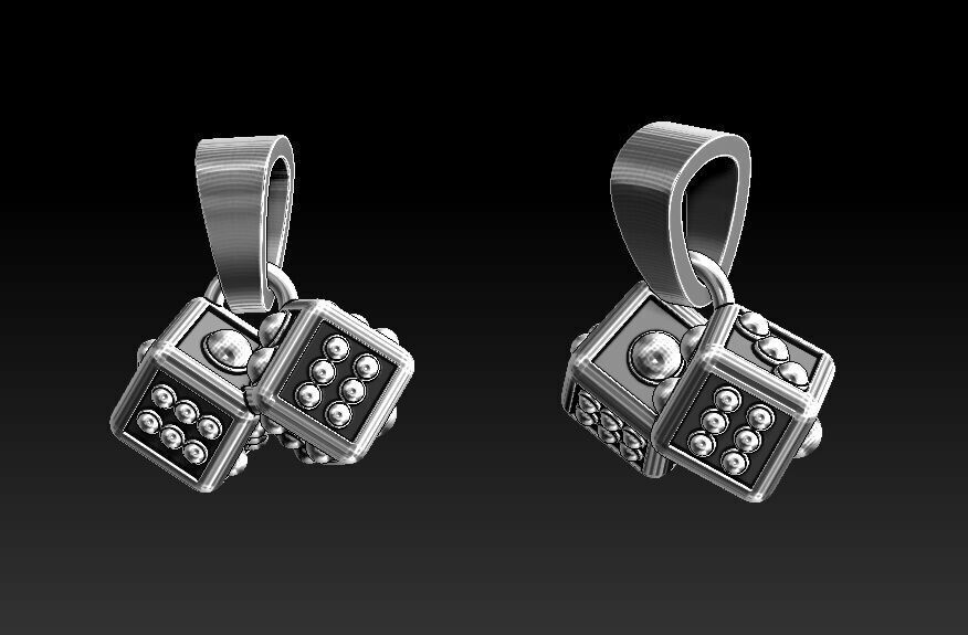DICE PENDANT 3D print model_4