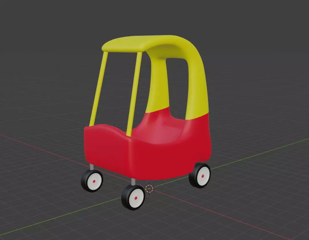 Red Toy Car Free 3D model
