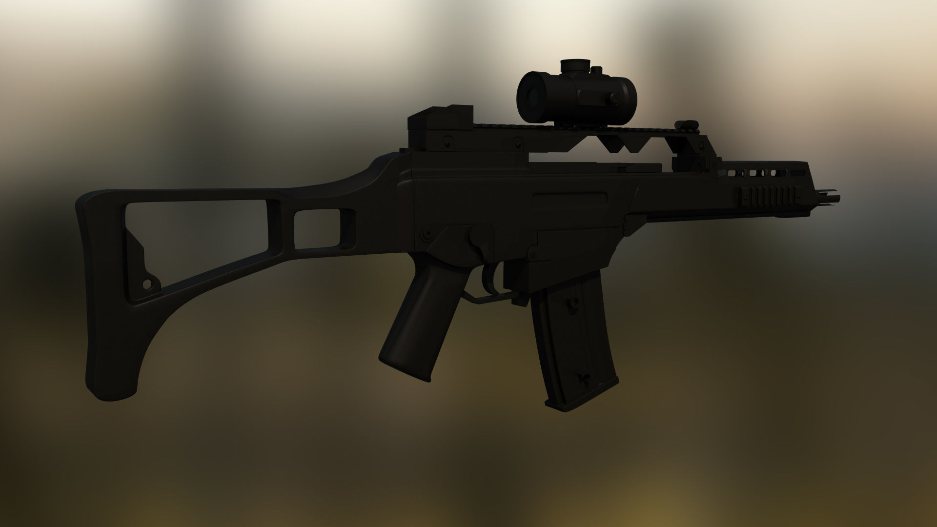 G36 Heckler and Koch Rifle Free 3D model_1
