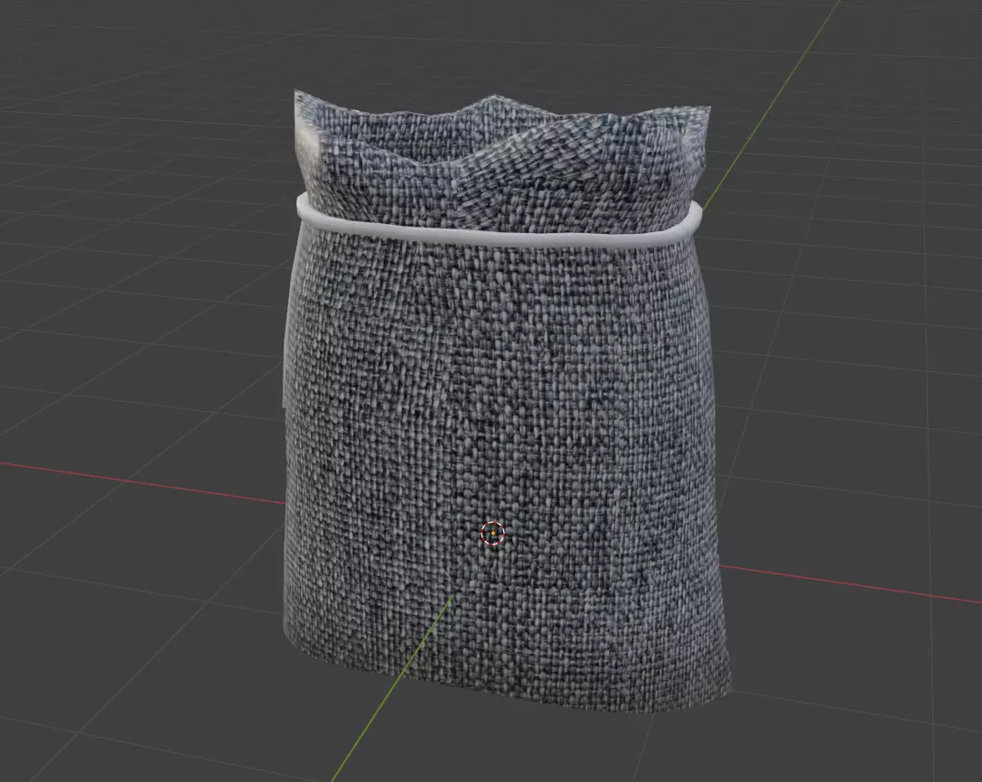 Burlap Pouch Free 3D model