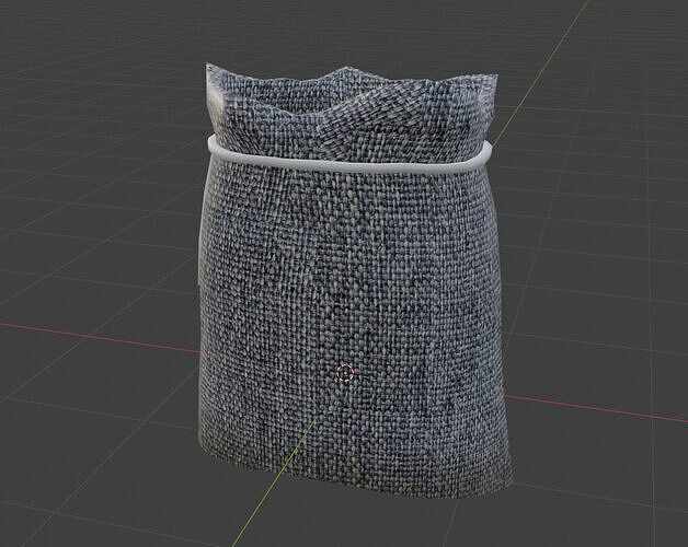 Burlap Pouch Free 3D model