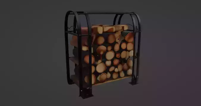 Compact Outdoor Firewood Rack with Tool Shelf