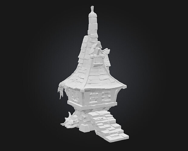 Enchanted Cottage  Whimsy Dwelling of Magic and Mystery 3D model 7