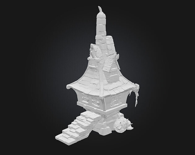 Enchanted Cottage  Whimsy Dwelling of Magic and Mystery 3D model 6