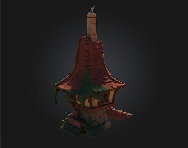 Enchanted Cottage  Whimsy Dwelling of Magic and Mystery 3D model 4