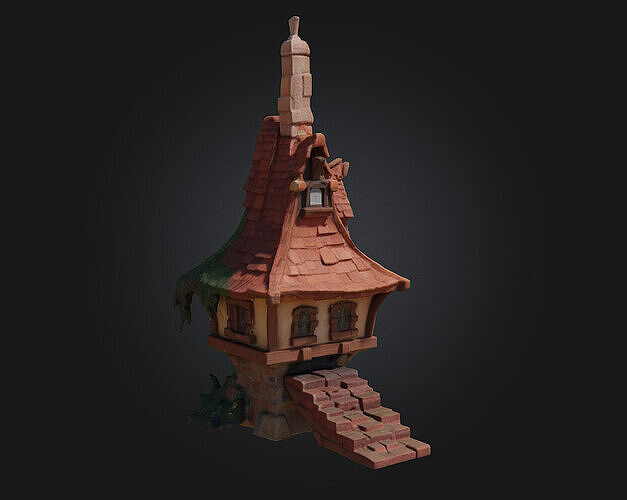 Enchanted Cottage  Whimsy Dwelling of Magic and Mystery 3D model 2