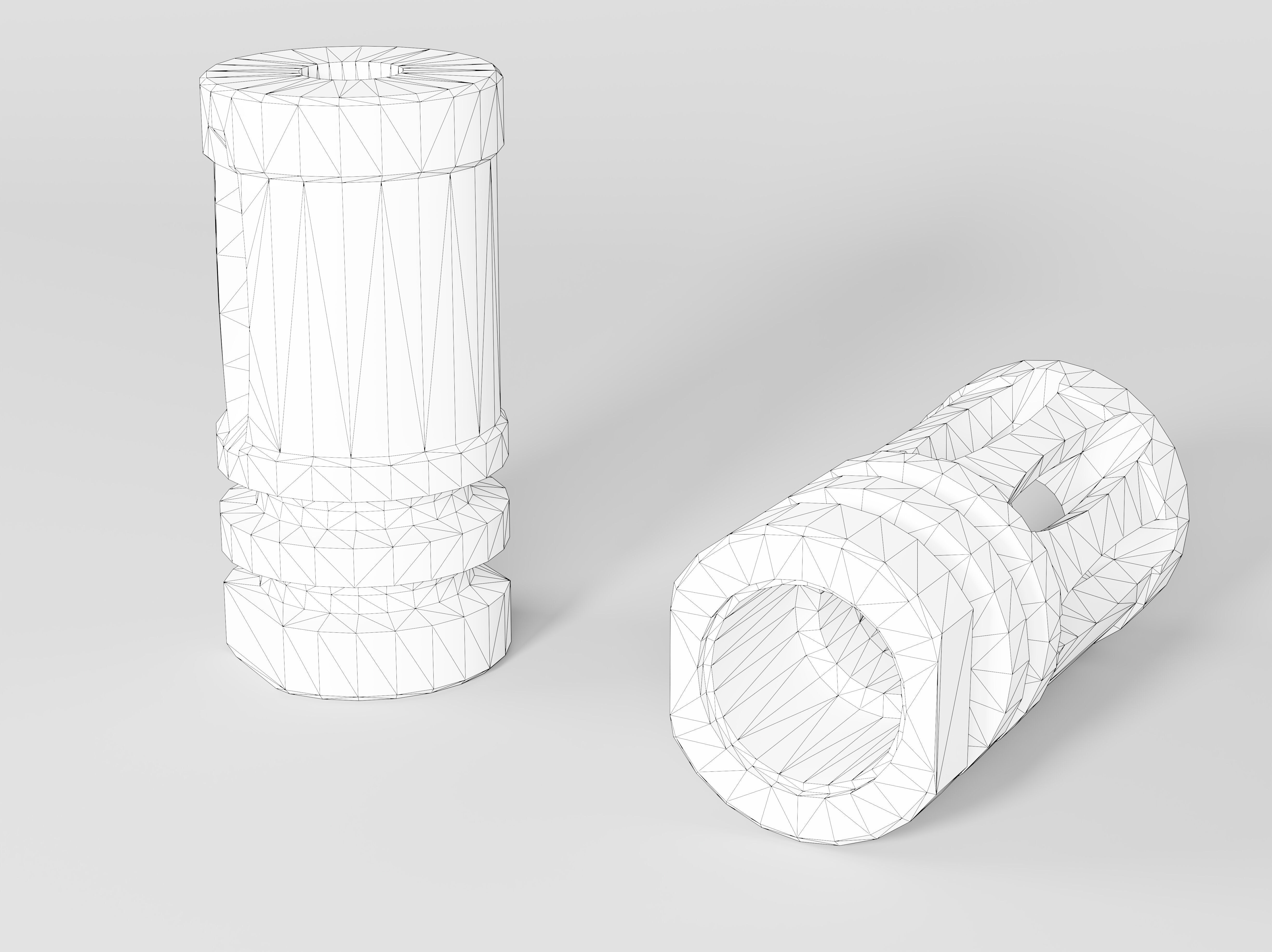 A2 Muzzle Brake 5 56 and 223 Low-poly 3D model_5