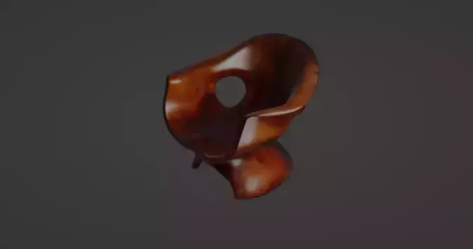 Sculptural Organic Wood Armchair